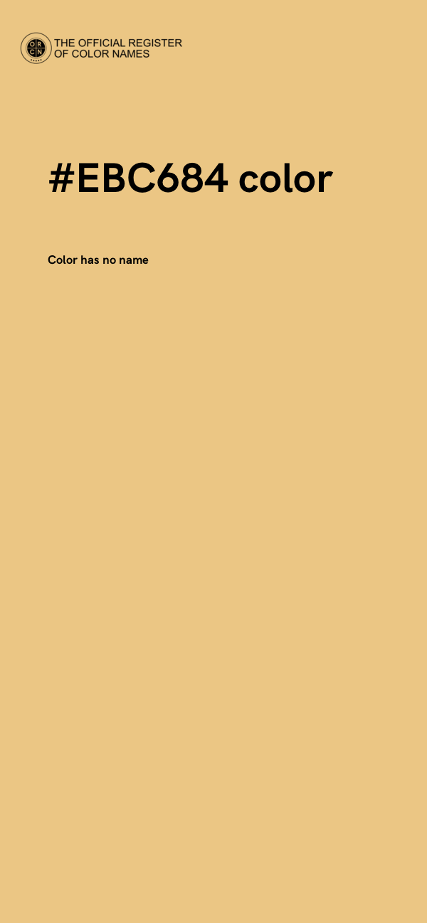 #EBC684 color image