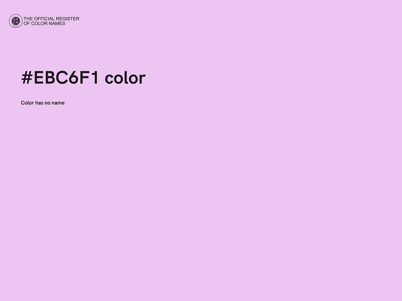 #EBC6F1 color image