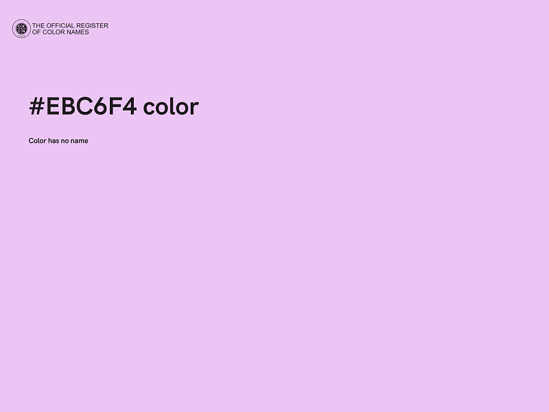 #EBC6F4 color image