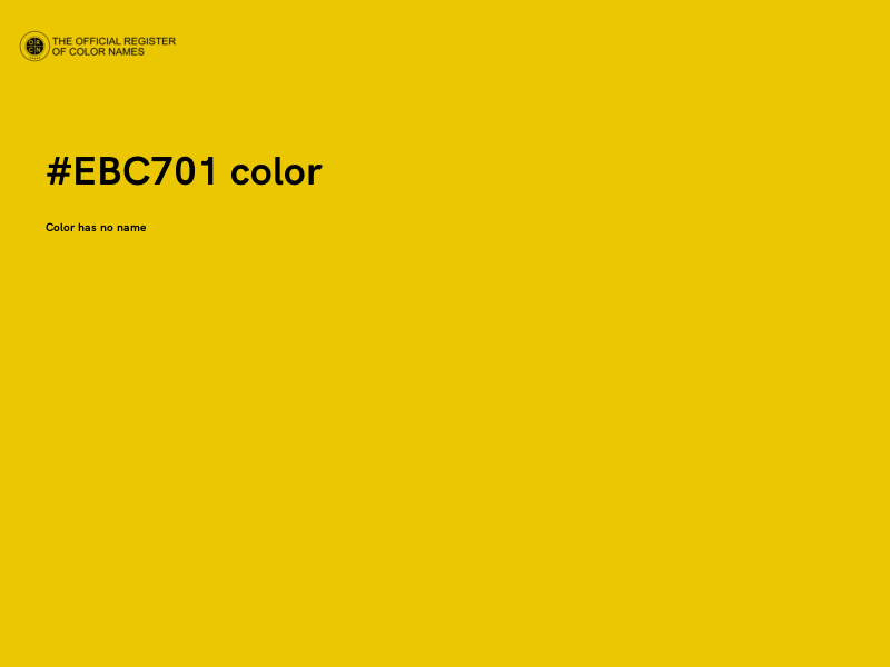 #EBC701 color image