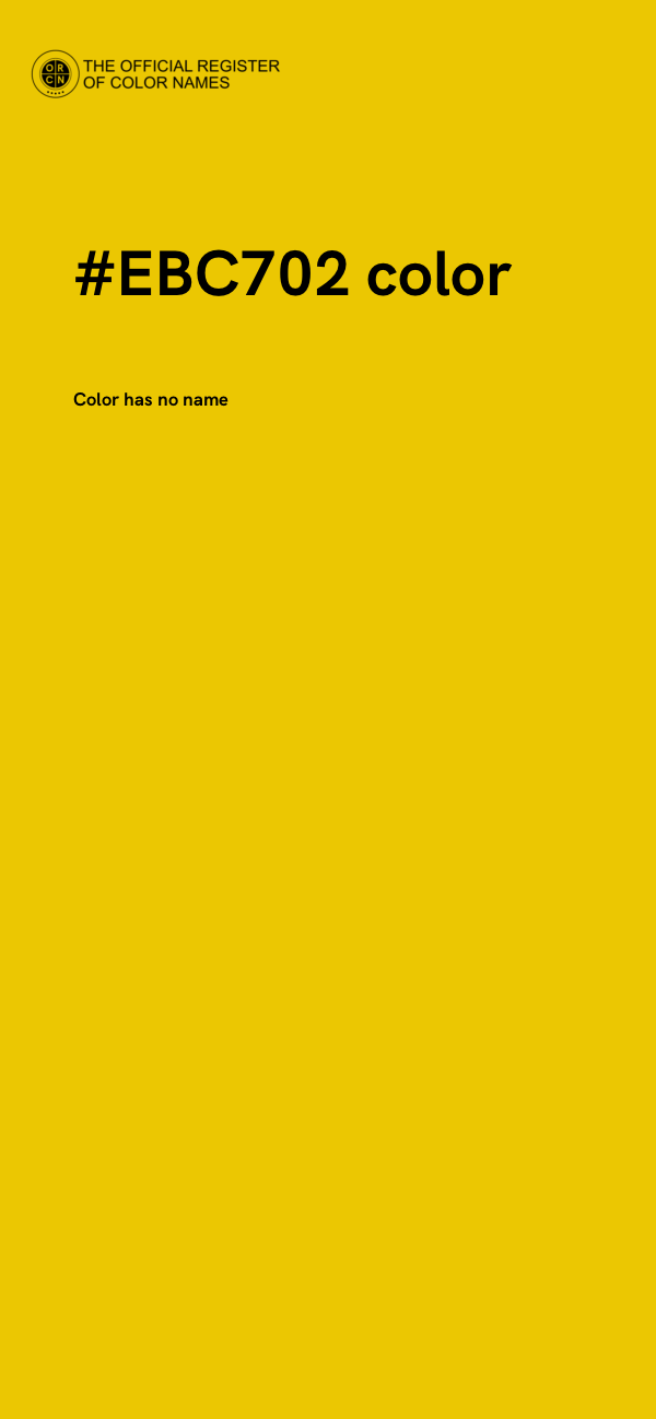 #EBC702 color image