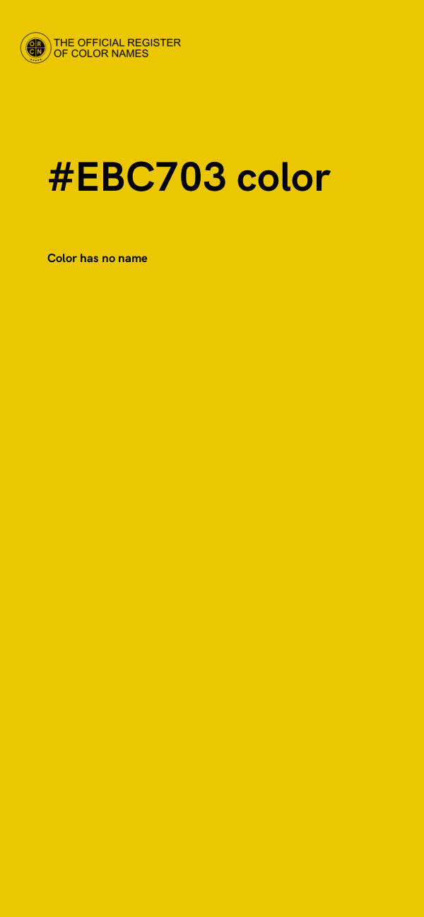 #EBC703 color image