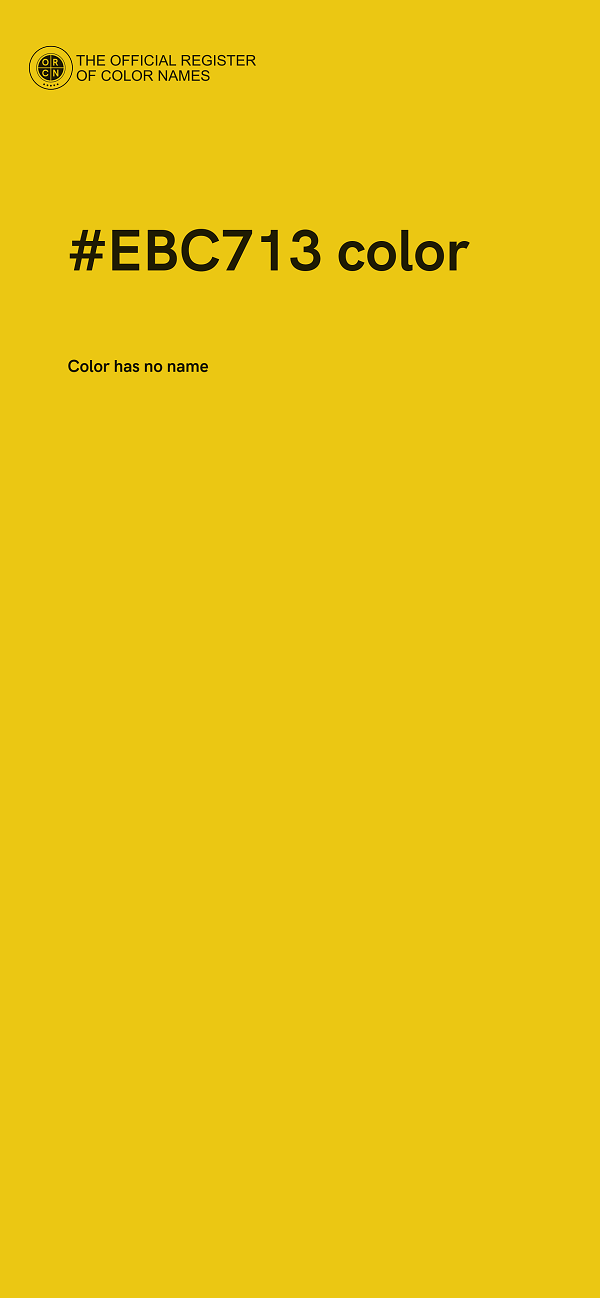 #EBC713 color image