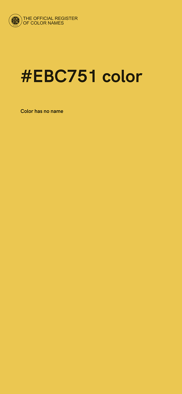 #EBC751 color image