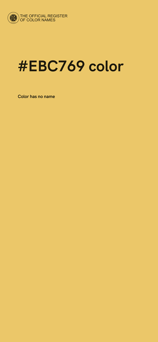 #EBC769 color image