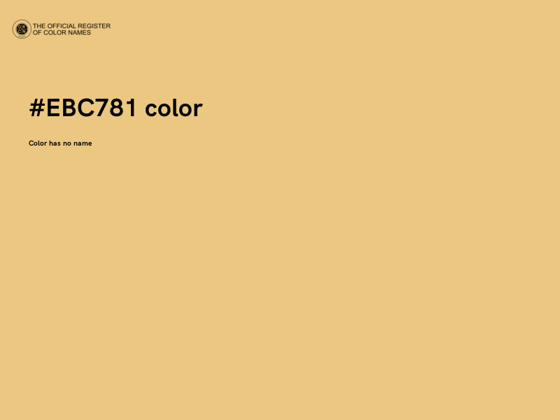 #EBC781 color image