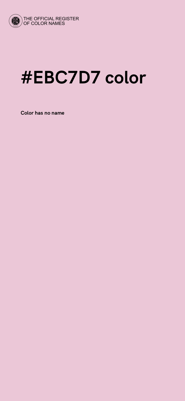#EBC7D7 color image