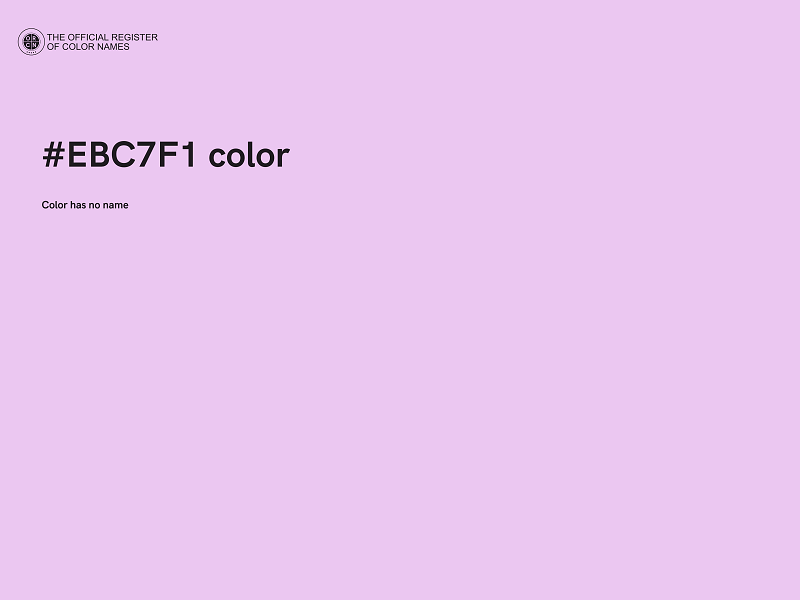 #EBC7F1 color image