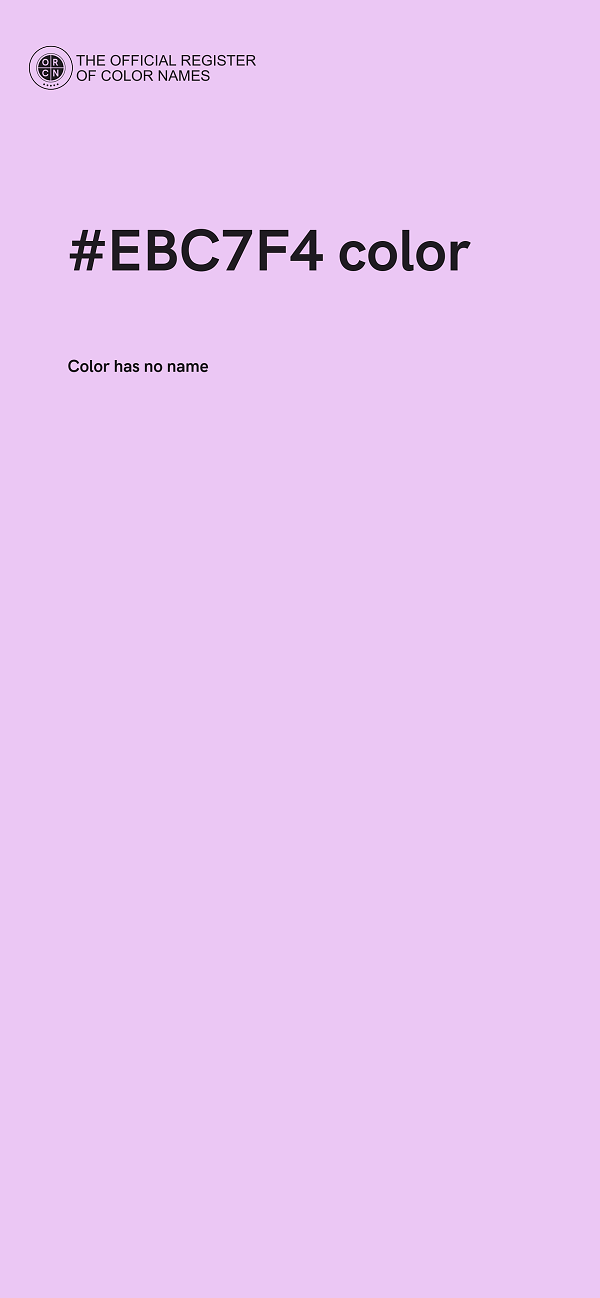 #EBC7F4 color image