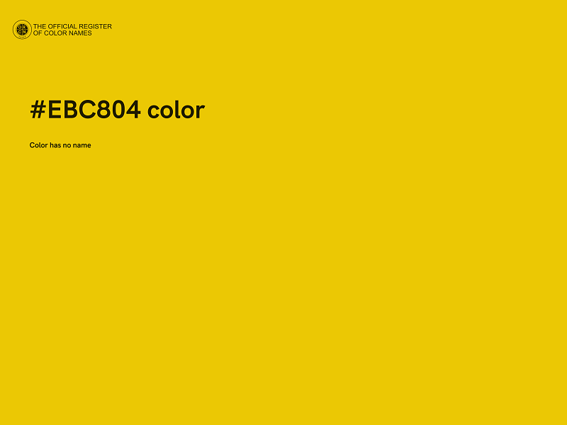 #EBC804 color image