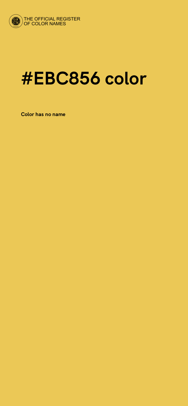 #EBC856 color image