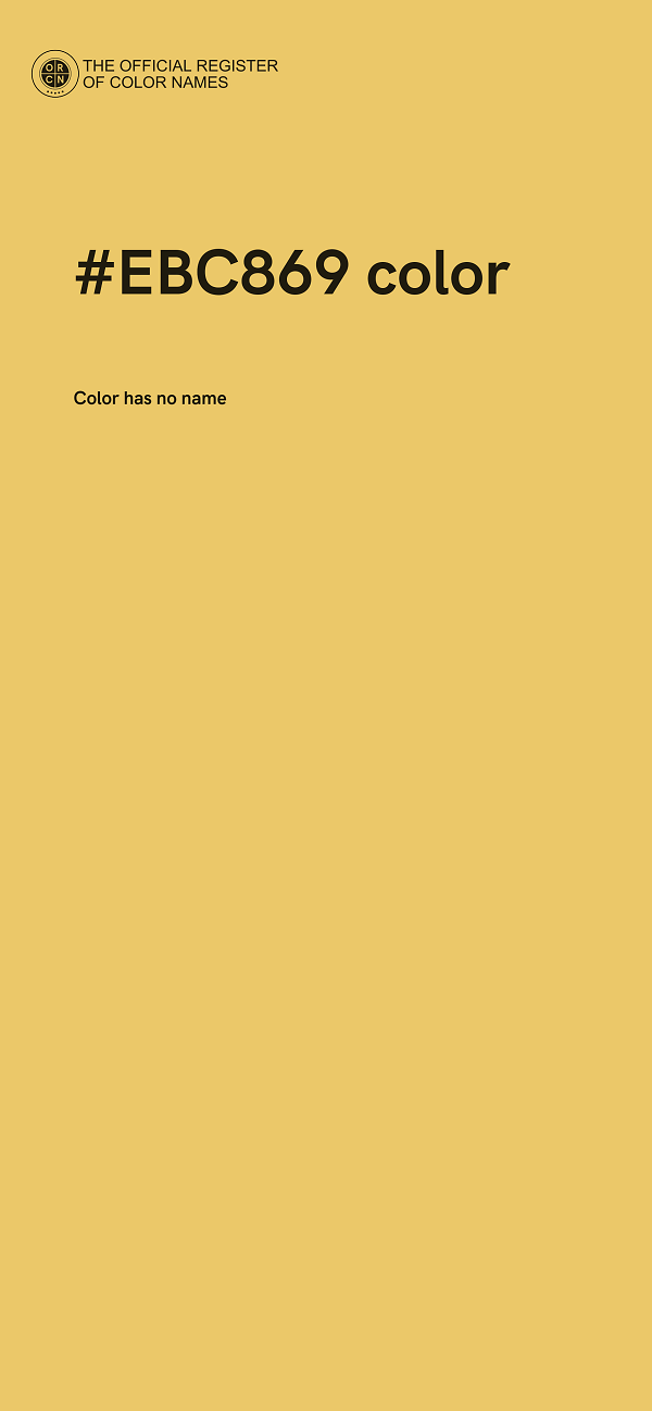 #EBC869 color image