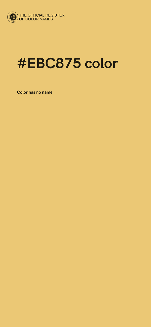#EBC875 color image
