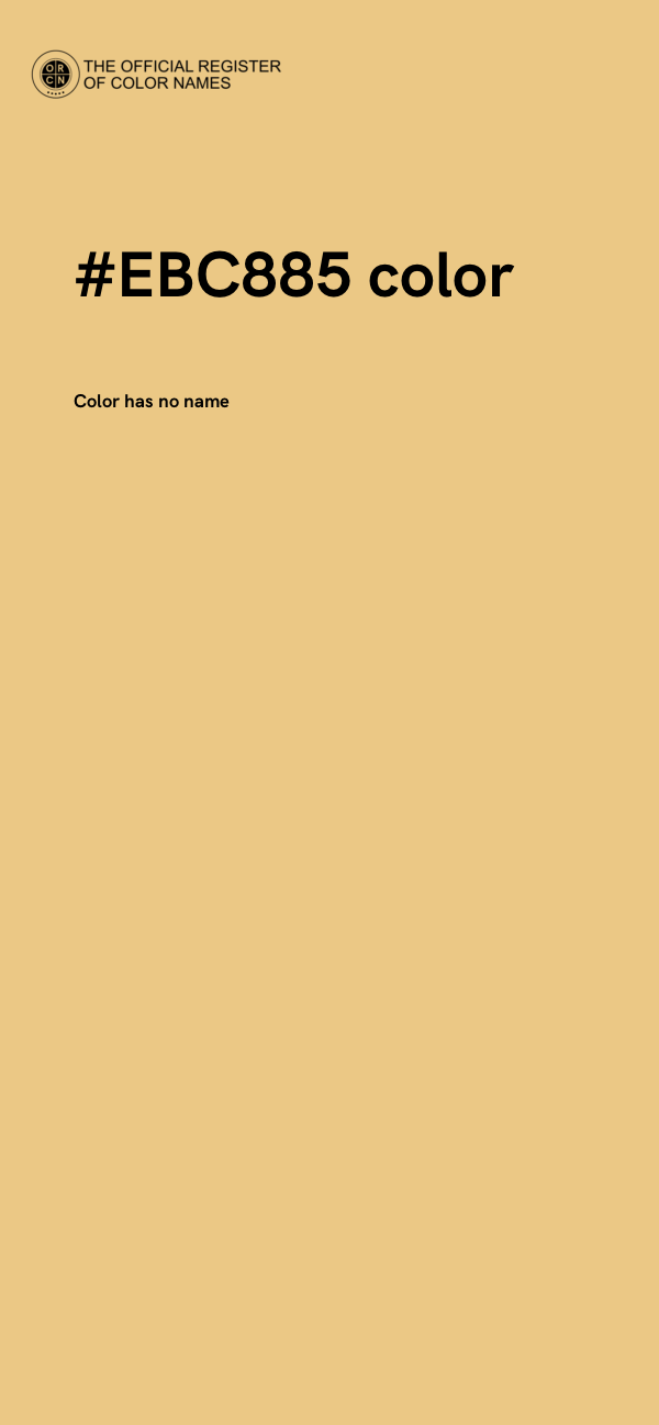 #EBC885 color image