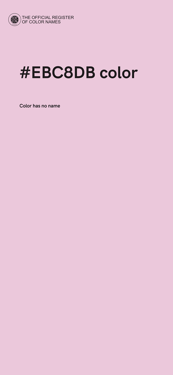 #EBC8DB color image