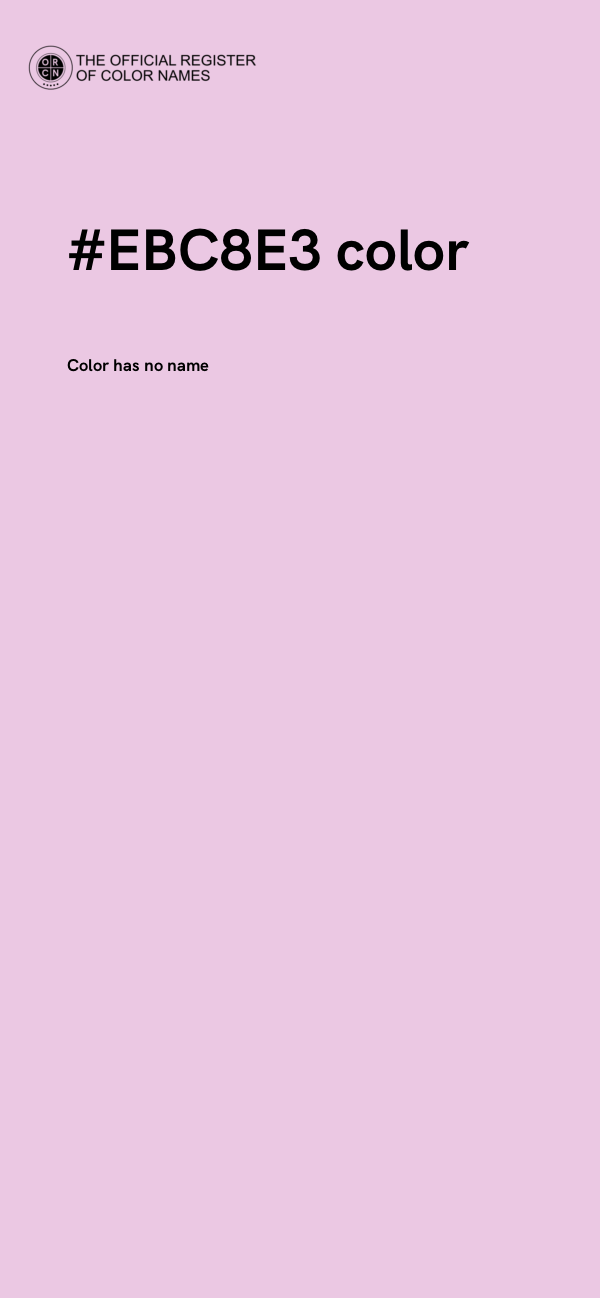 #EBC8E3 color image