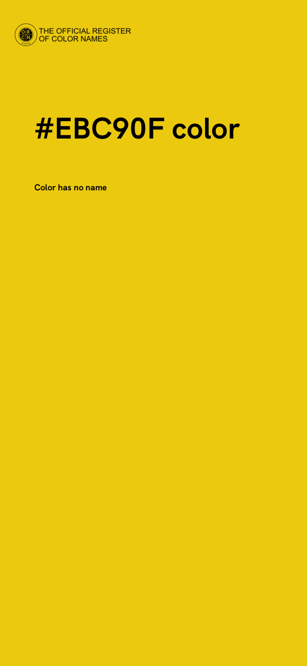 #EBC90F color image