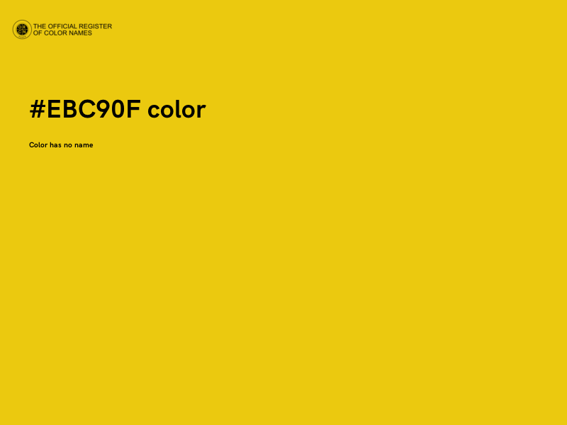 #EBC90F color image