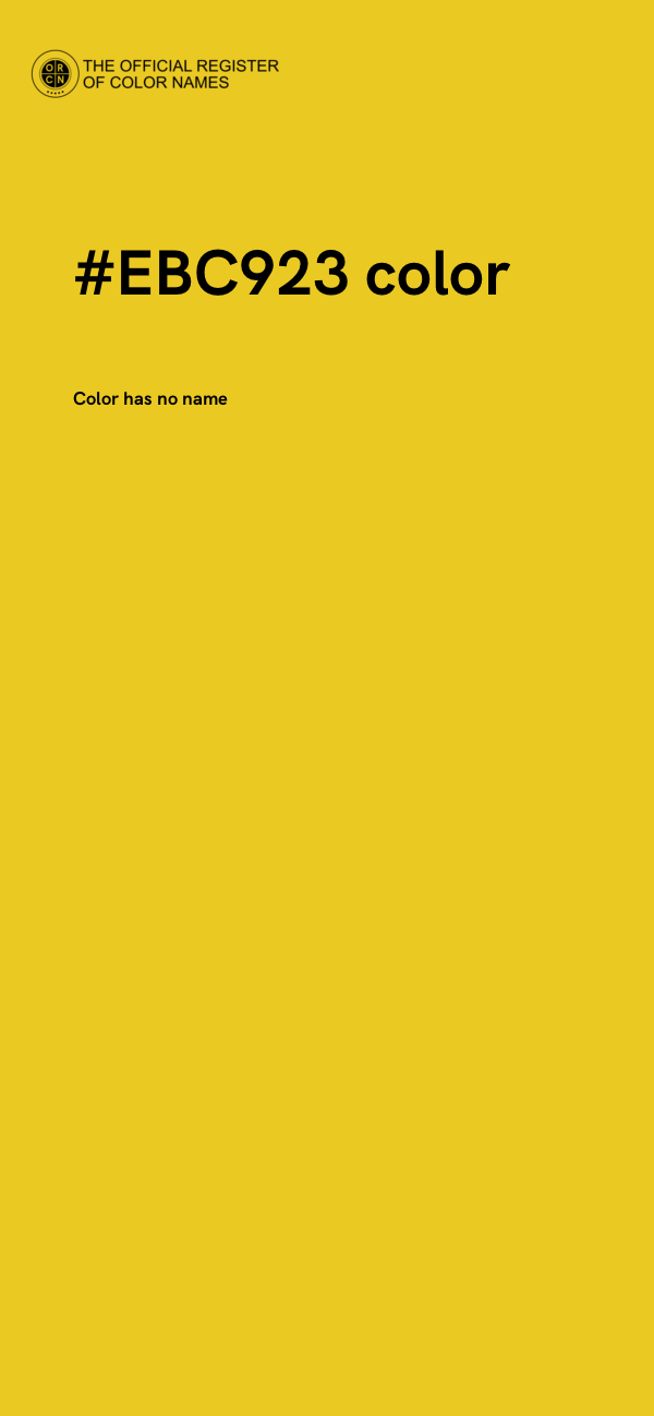 #EBC923 color image