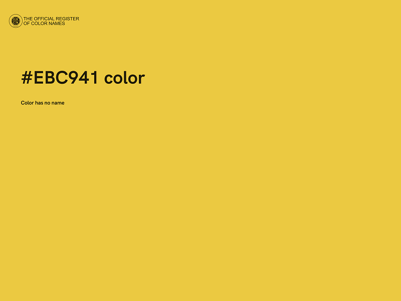 #EBC941 color image
