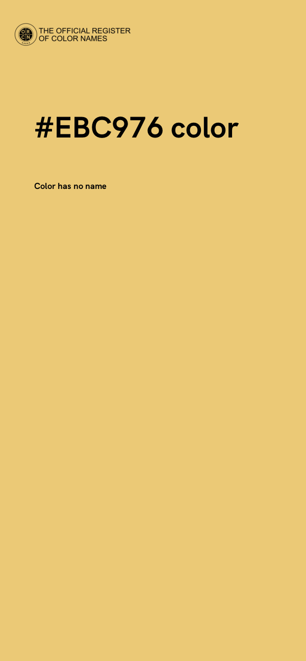 #EBC976 color image