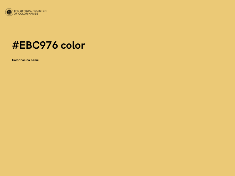 #EBC976 color image