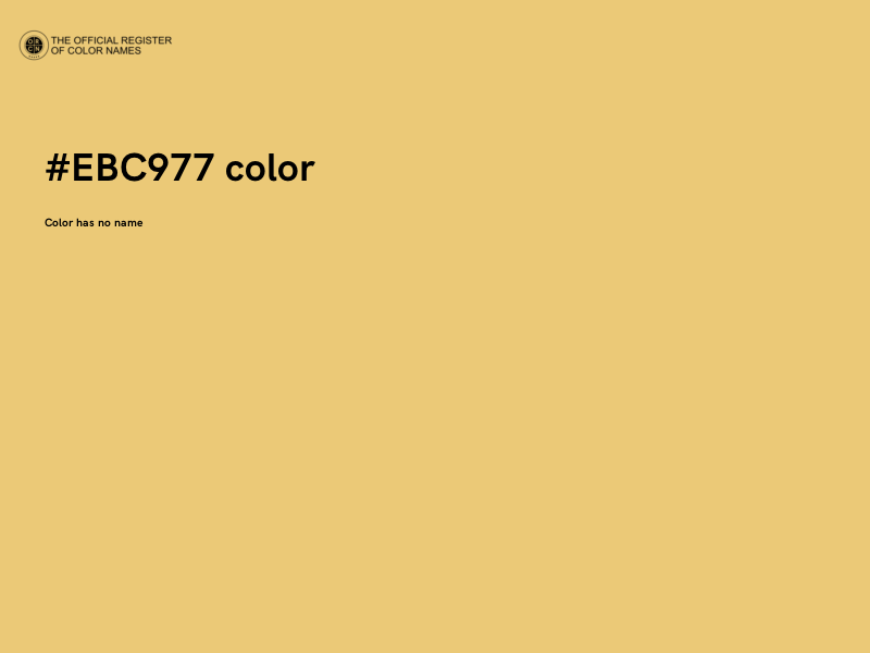#EBC977 color image