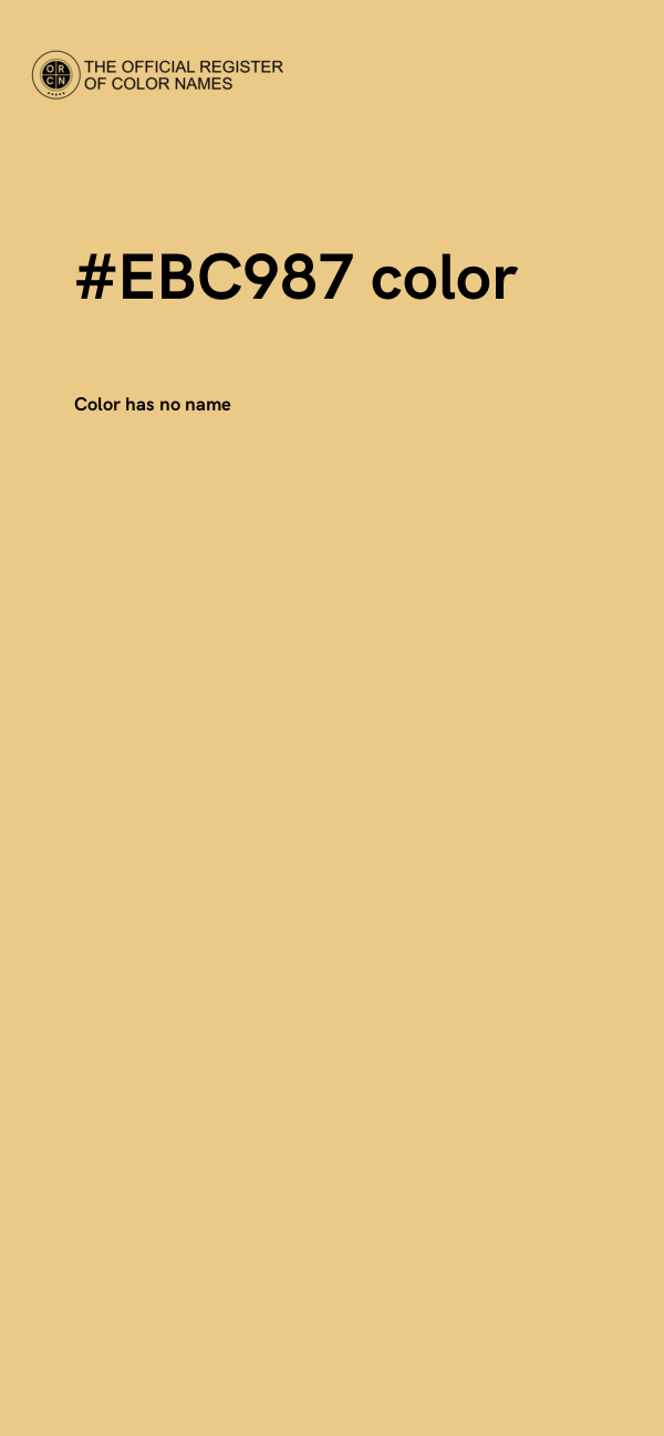 #EBC987 color image