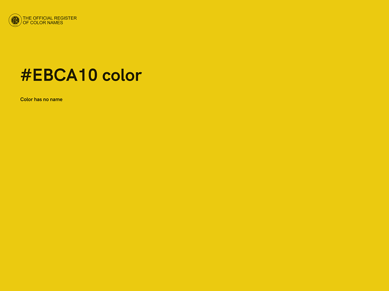 #EBCA10 color image