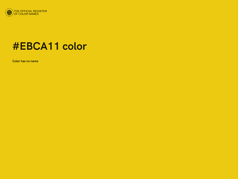 #EBCA11 color image