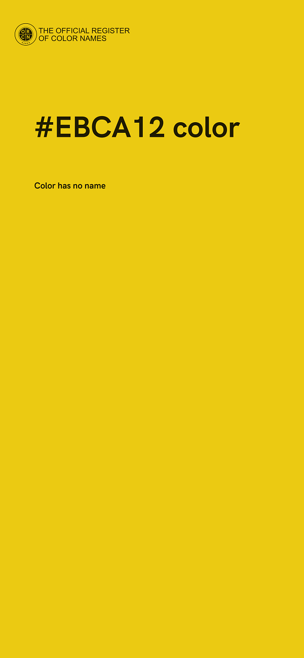 #EBCA12 color image