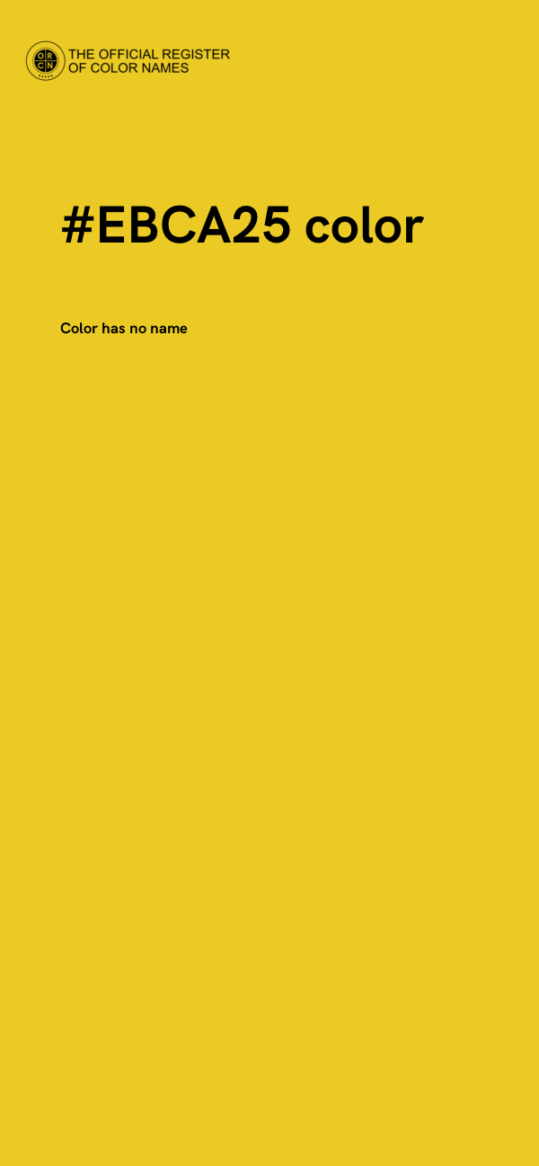 #EBCA25 color image