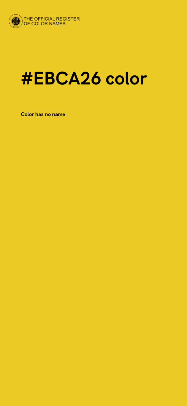 #EBCA26 color image