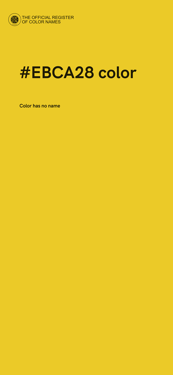 #EBCA28 color image