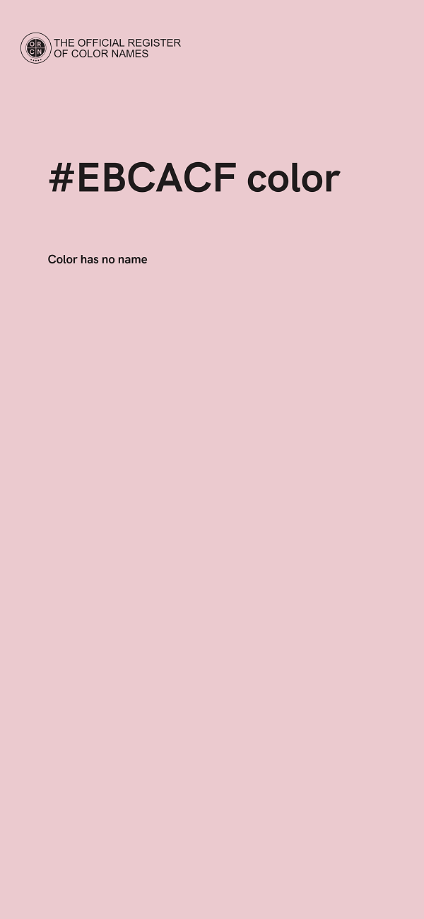 #EBCACF color image