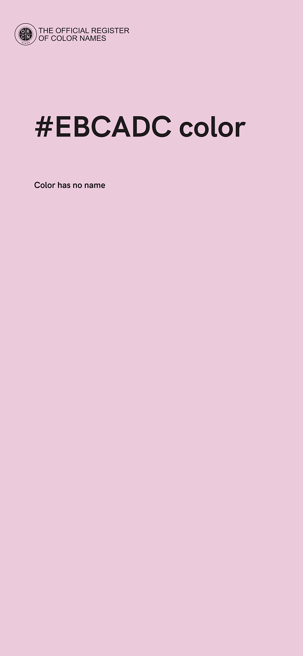 #EBCADC color image