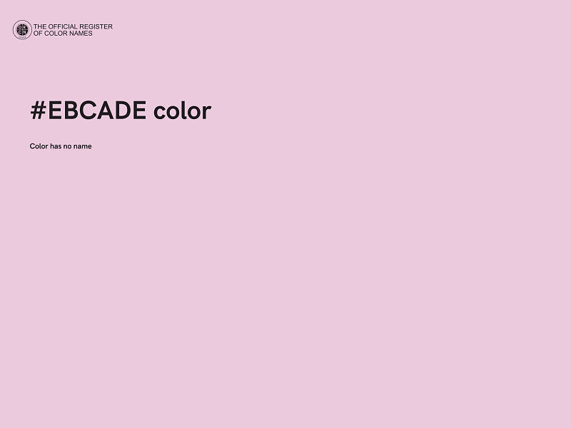 #EBCADE color image