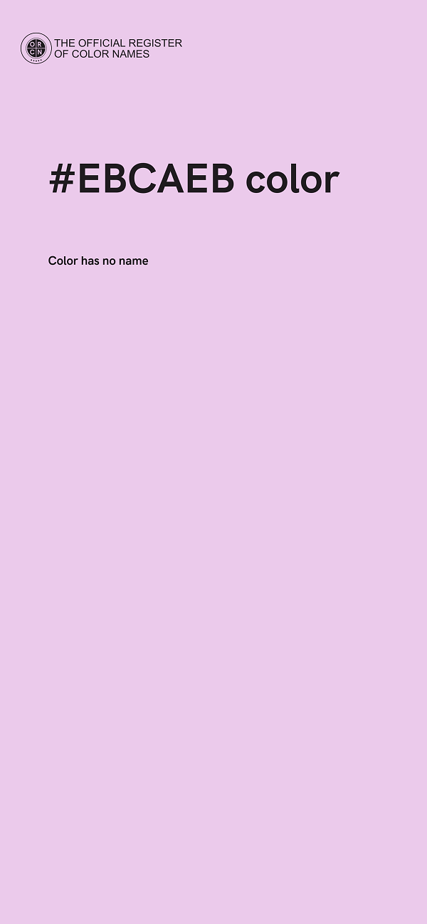 #EBCAEB color image