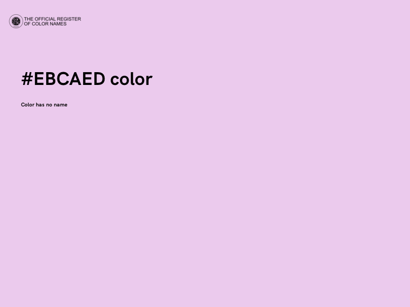 #EBCAED color image