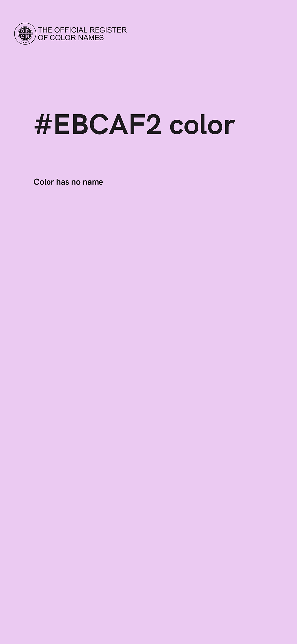 #EBCAF2 color image