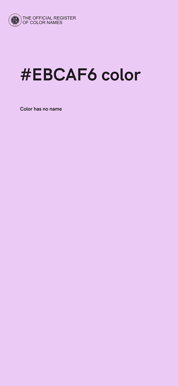 #EBCAF6 color image