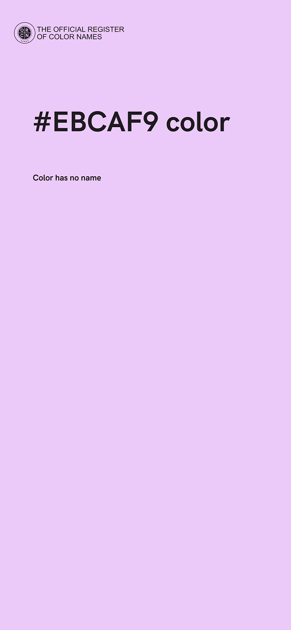 #EBCAF9 color image