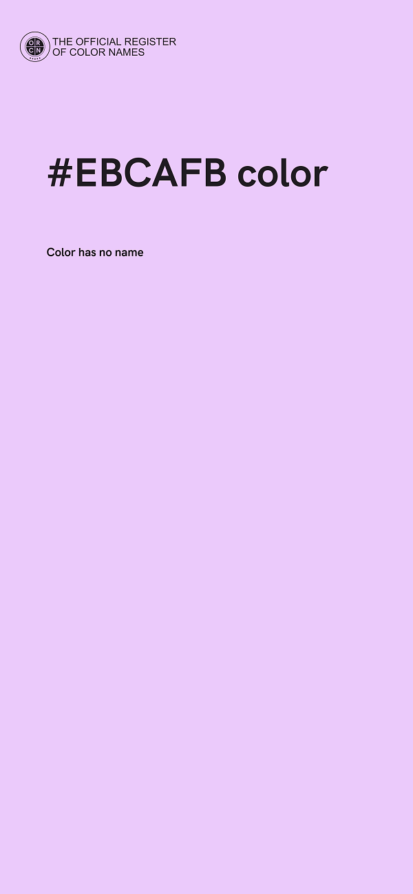 #EBCAFB color image