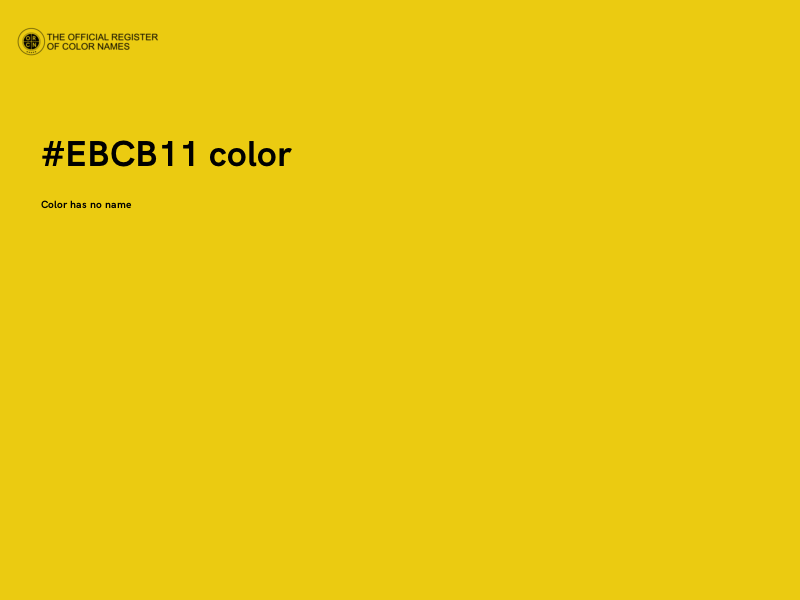 #EBCB11 color image