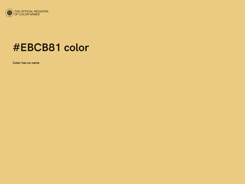 #EBCB81 color image