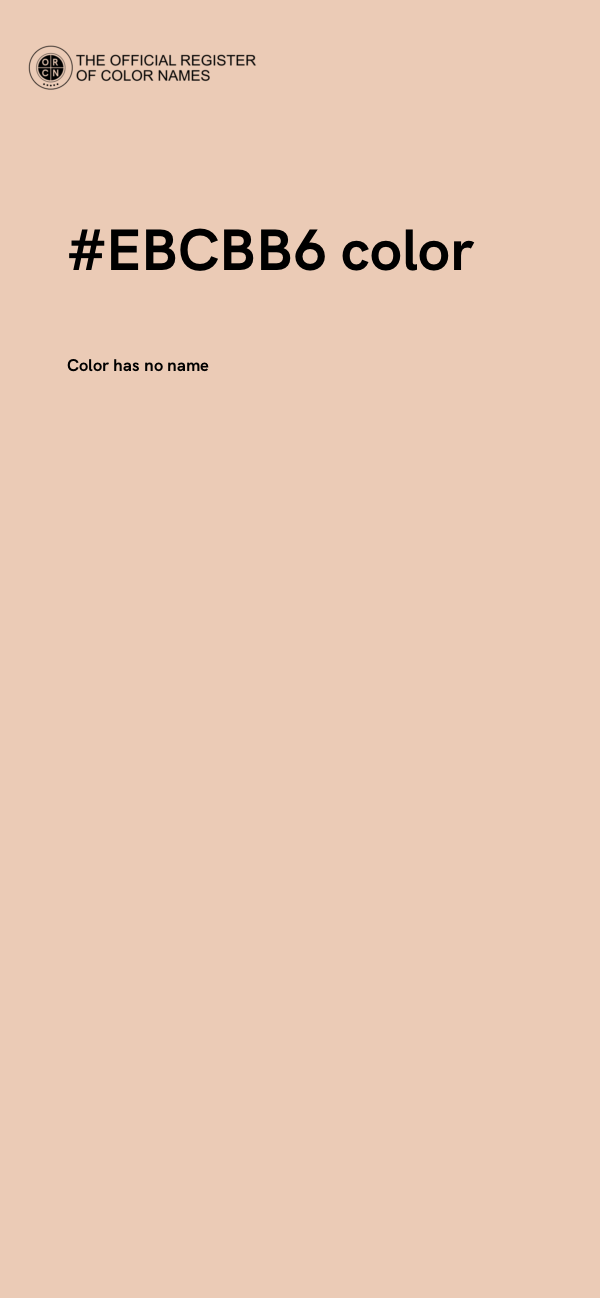 #EBCBB6 color image