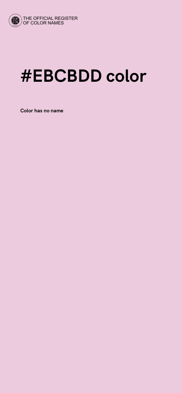 #EBCBDD color image