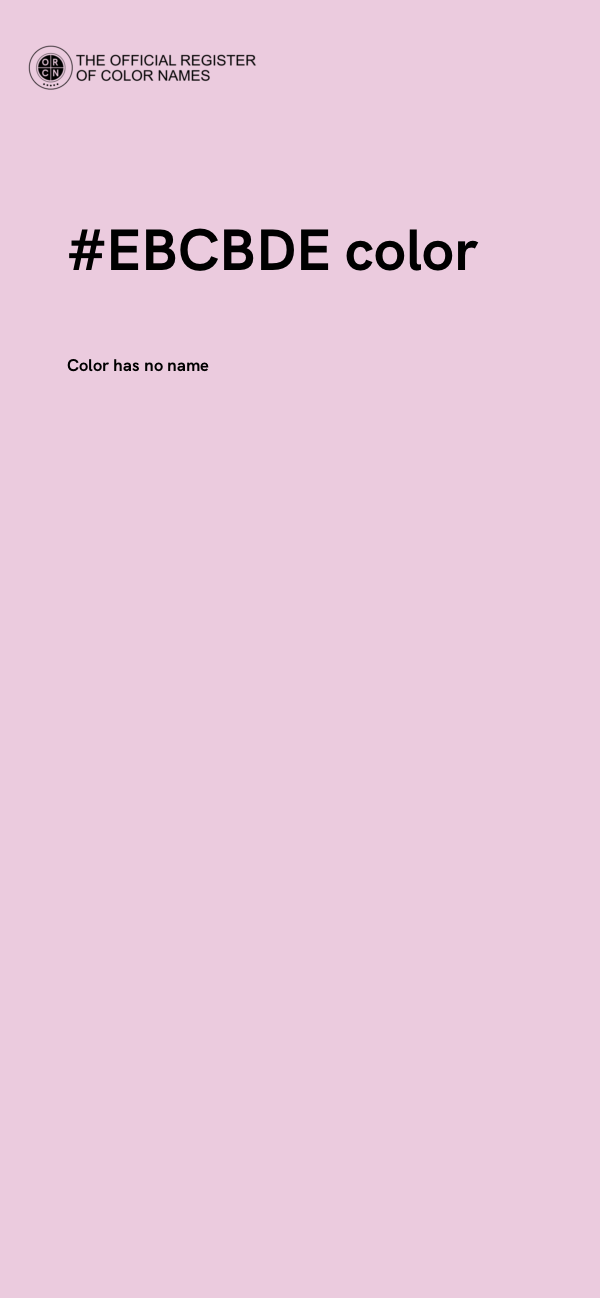 #EBCBDE color image