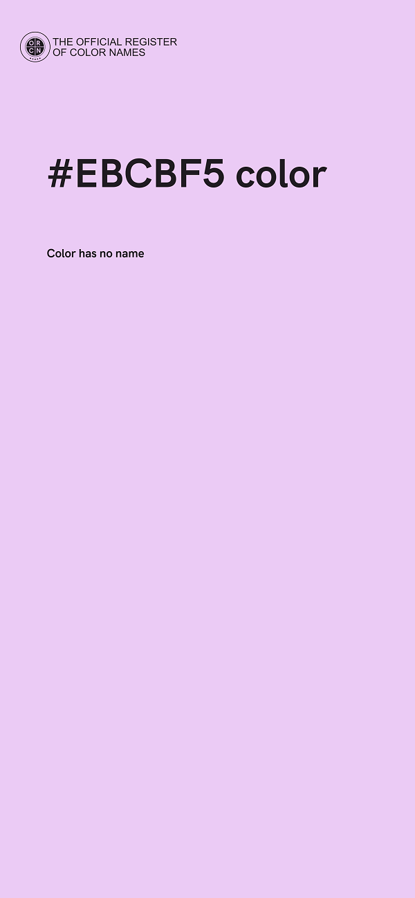 #EBCBF5 color image
