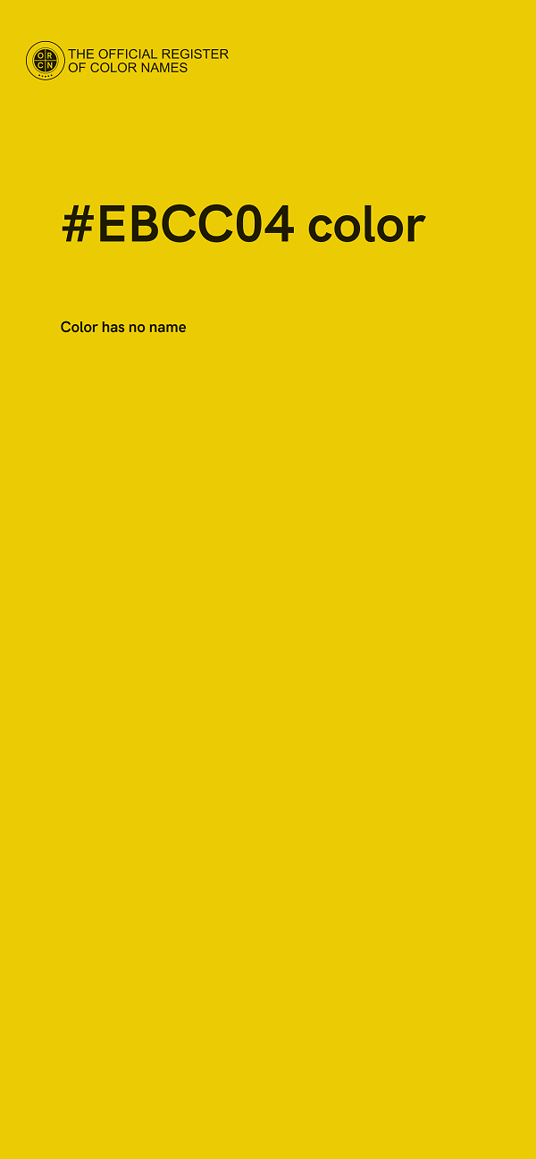 #EBCC04 color image